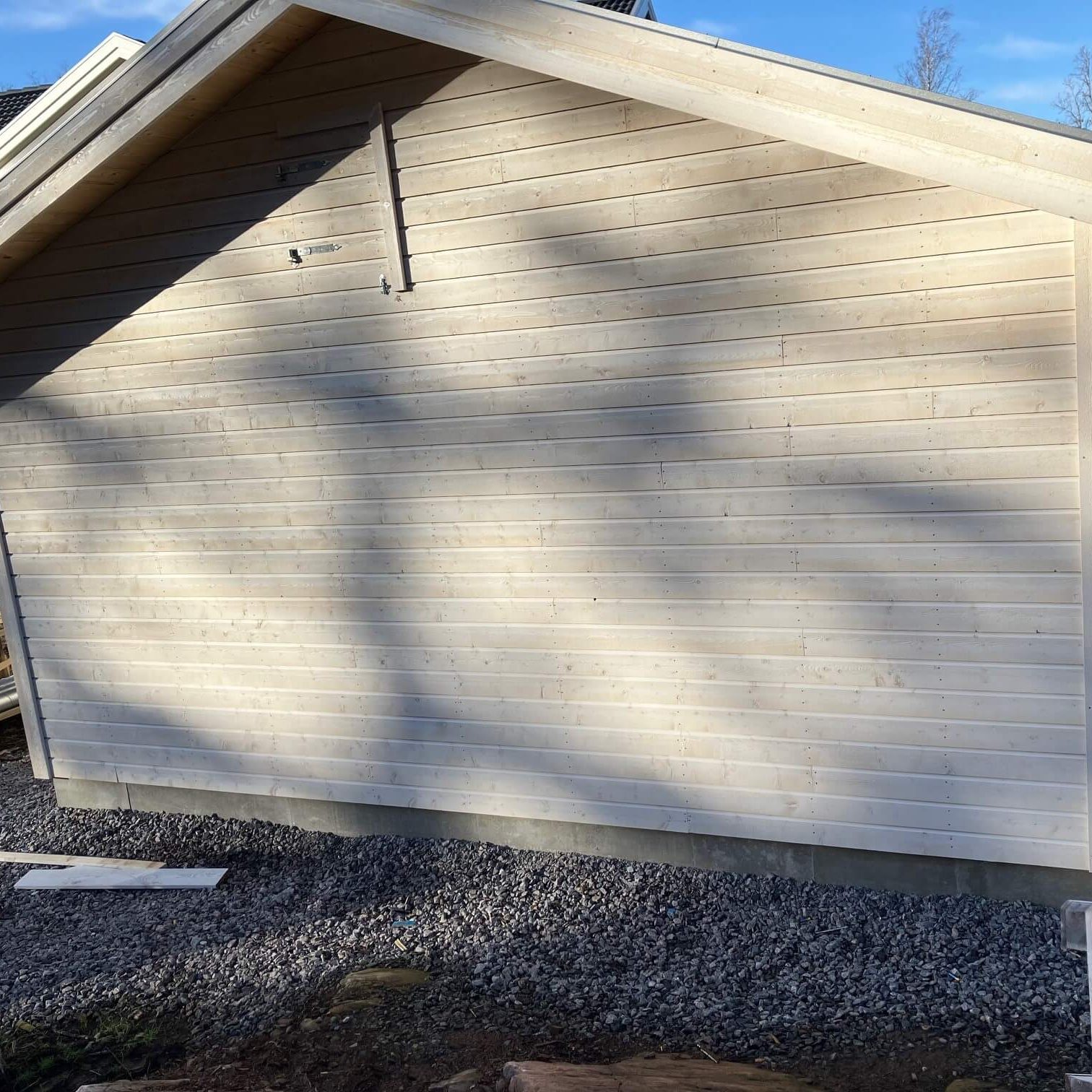 Baksidan av ett garage Baksidan av ett garage